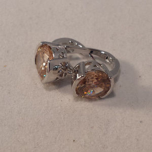 Jewelry - 18K WGF Morganite Topaz Zircon Earrings 2.04tcw Jewelry - 18K WGF Morganite Topaz Zircon Earrings 2.04tcw